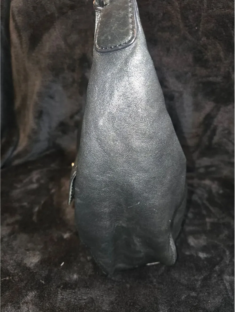 123. Michael Kors Black Leather Hobo